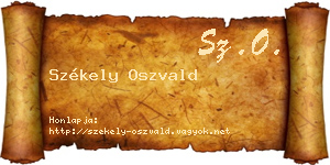 Székely Oszvald névjegykártya